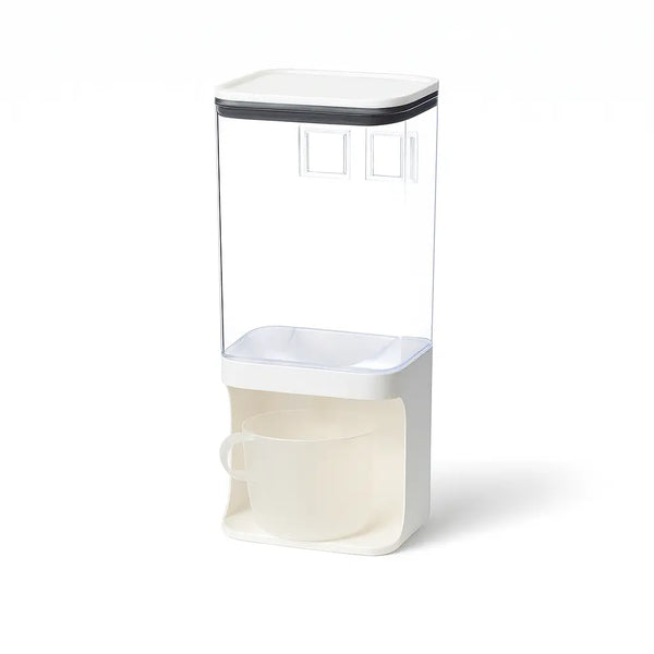Distribuidor de Alimentos Secos nas capacidades de 1000ML e 1500ML, perfeito para manter alimentos frescos e organizados.