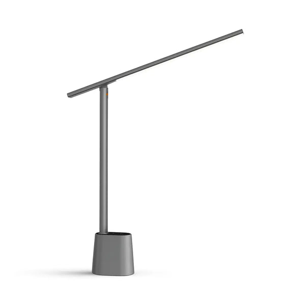 Luminária de Mesa Baseus LED em uso, exibindo seu design moderno, opções de temperatura de cor e controle contínuo de brilho para uma experiência de iluminação personalizada.