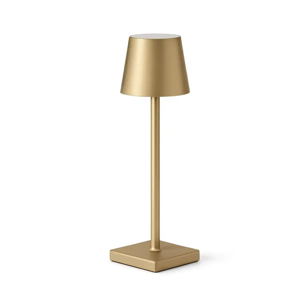 Luminária sem fio recarregável via USB, oferecendo praticidade e mobilidade, perfeita para ambientes diversos.
