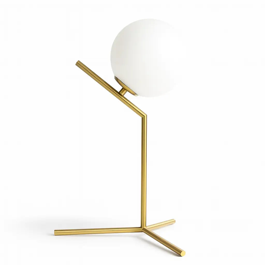 Luminária Nordic Gold decorando um escritório moderno, oferecendo iluminação funcional e elegante.