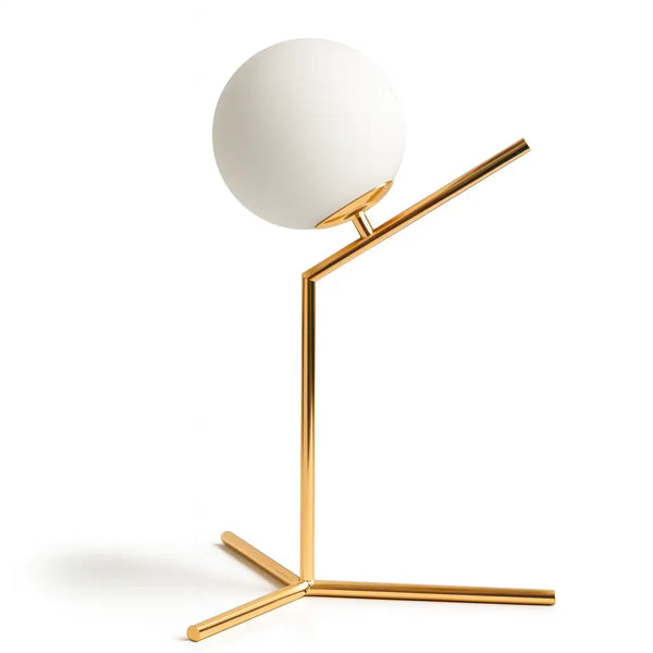 Especificações de tamanho da Luminária Nordic Gold, com diâmetro da bola de vidro de 15 cm.