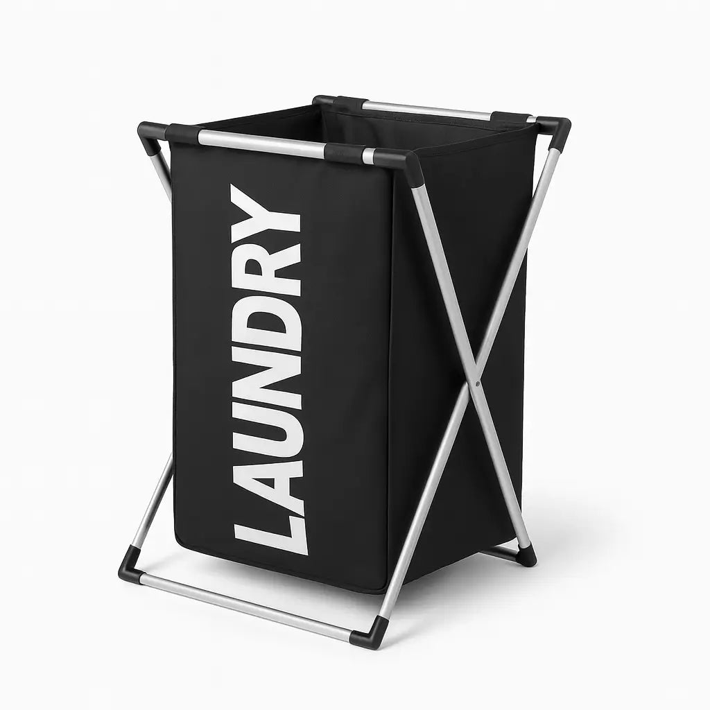 Cesto de lavanderia triplo impermeável e durável, perfeito para separar roupas delicadas, claras e escuras