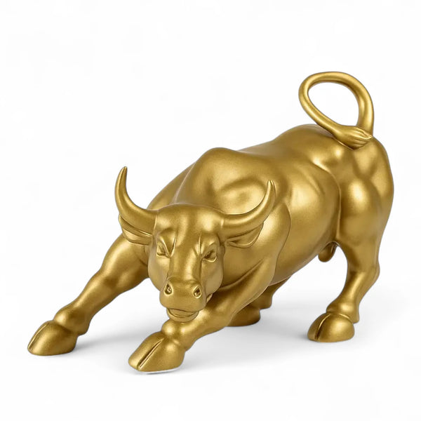 Estátua de resina Wall Street Bull decorativa que simboliza força e prosperidade nos negócios