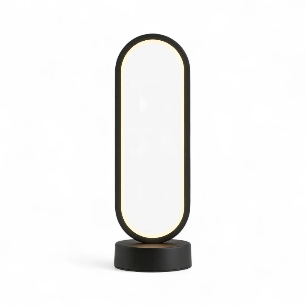 Luminária de cabeceira LED com design moderno e iluminação ajustável, ideal para criar ambientes aconchegantes e confortáveis no quarto.