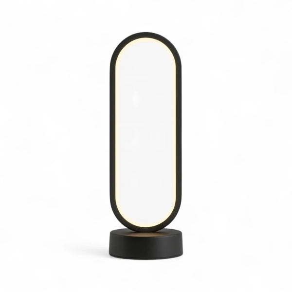 Luminária de cabeceira LED com design moderno e iluminação ajustável, ideal para criar ambientes aconchegantes e confortáveis no quarto.