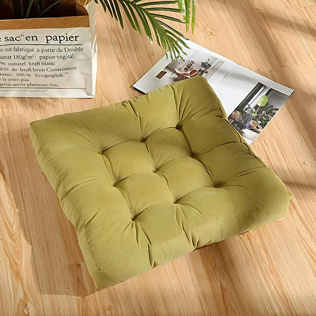 Variedade de cores disponíveis para a Almofada de Veludo Quadrada para Piso, combinando com qualquer decoração.