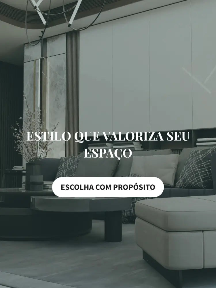 Banner mobile hero minimalista com foco em organização residencial e design clean