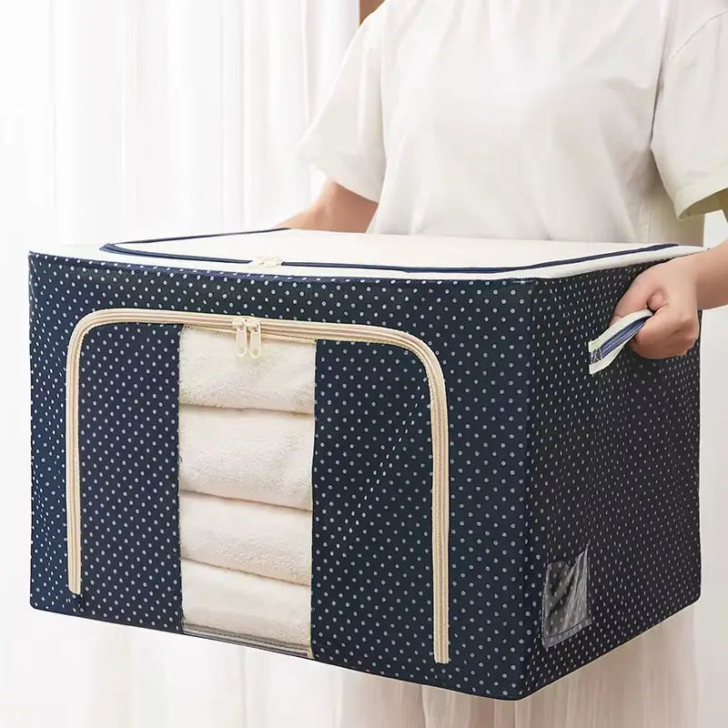 Bolsa organizadora de roupas dobrável e portátil, ideal para guardar peças fora de estação