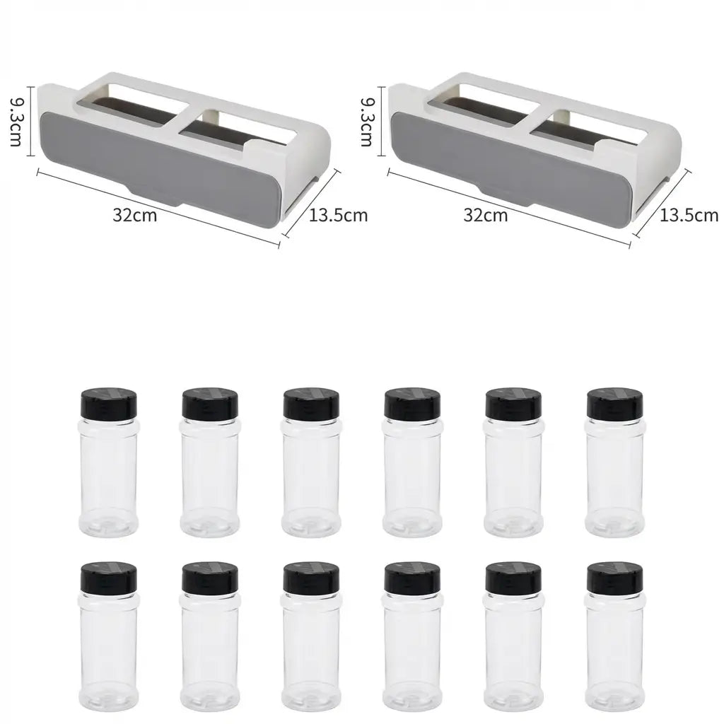 Cozinha moderna e organizada com porta temperos, unindo praticidade e decoração elegante