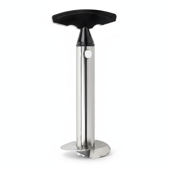 Descascador espiral de abacaxi em inox com corte rápido que remove o miolo e cria fatias perfeitas