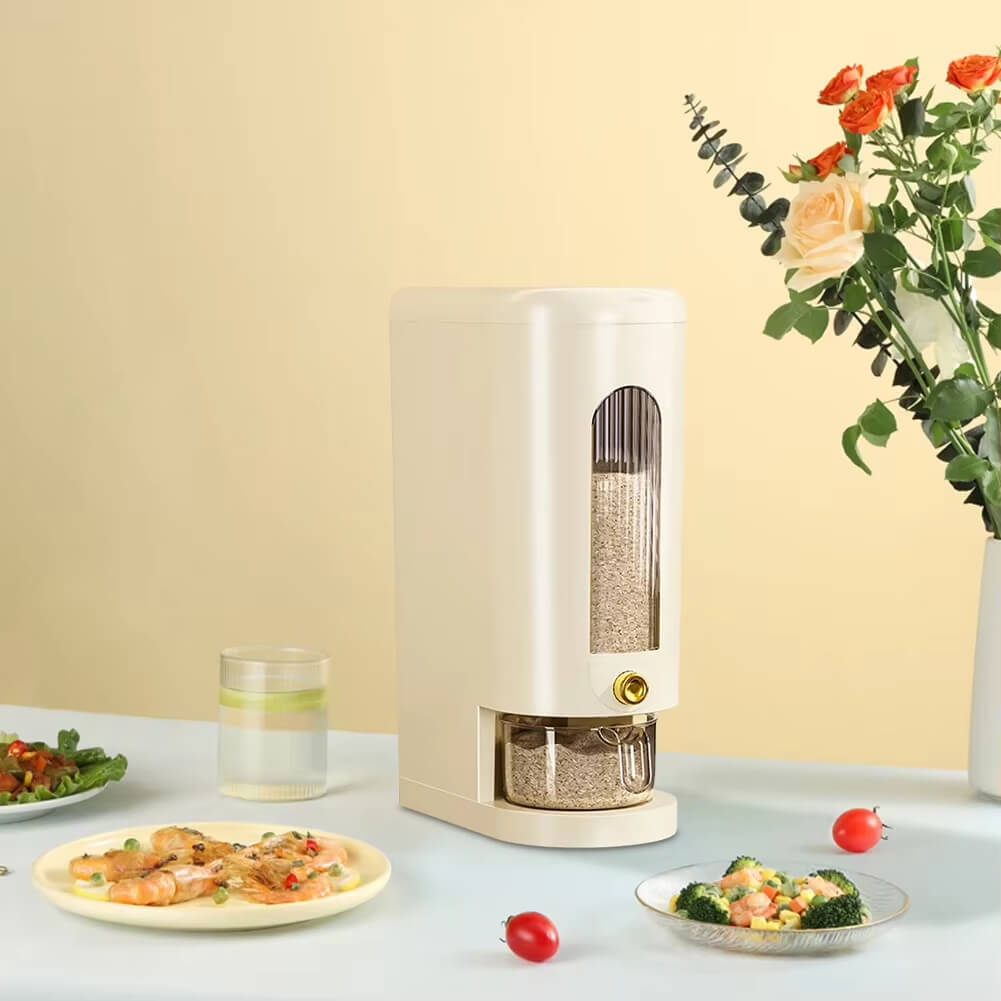 Dispensador Automático de Cereais 10kg, com capacidade maior para armazenar arroz, milho e outros grãos de forma eficiente e prática.
