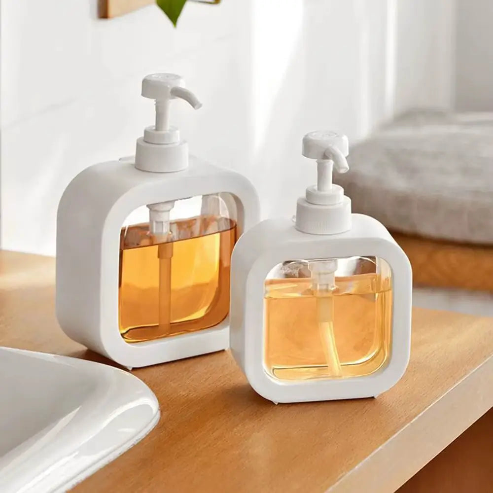 Dispenser manual de sabão ideal para cozinha e banheiro, mantendo as mãos limpas com praticidade