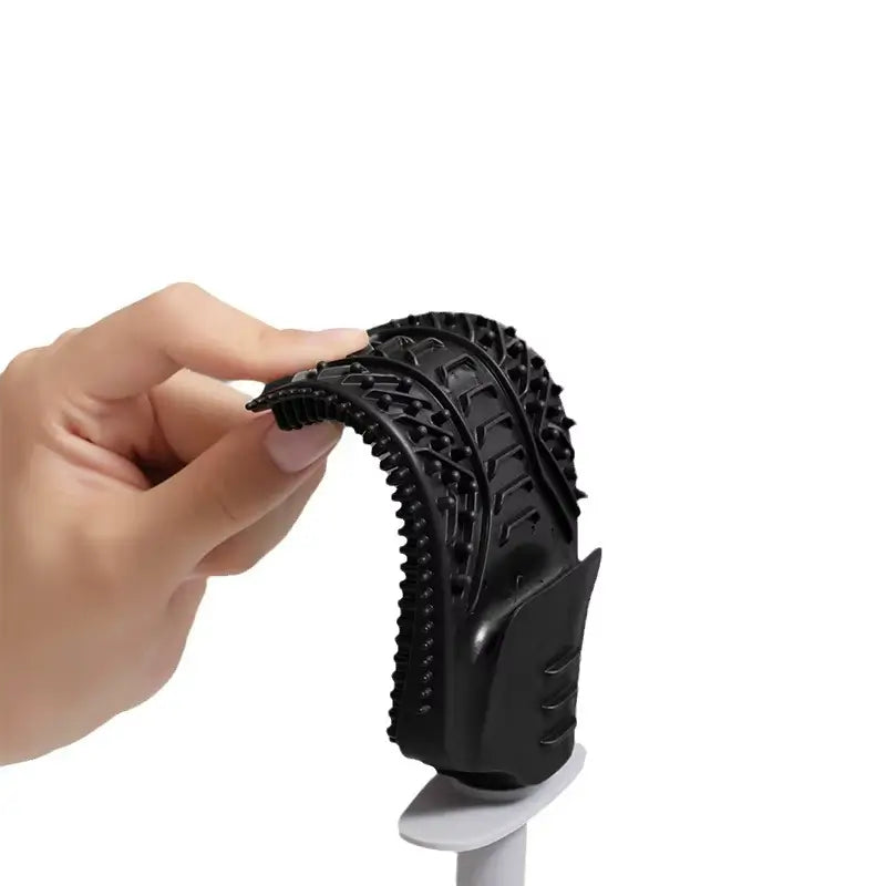 Escova sanitária plana com design antimofo, ideal para manter o banheiro sempre limpo