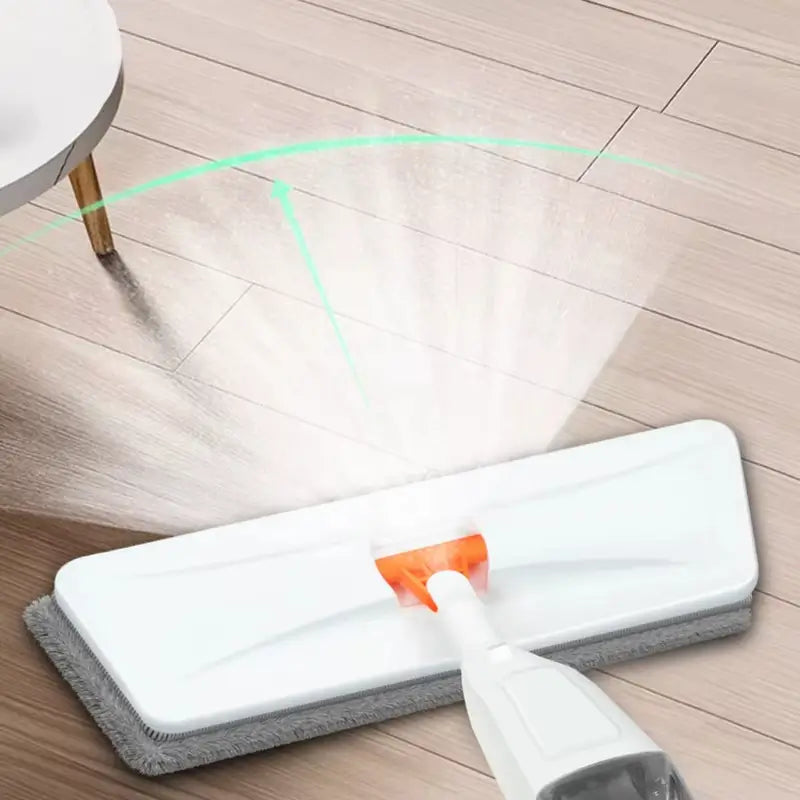 Mop de limpeza spray com microfibra e cabo ergonômico que torna a limpeza confortável e eficiente