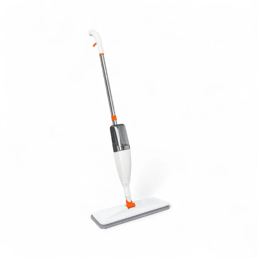 Mop de limpeza spray com microfibra que dispensa solução de limpeza e limpa pisos com praticidade