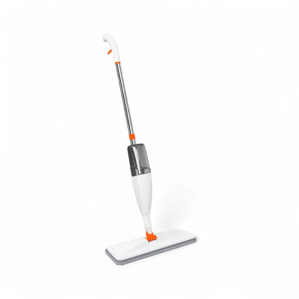 Mop de limpeza spray com microfibra que dispensa solução de limpeza e limpa pisos com praticidade
