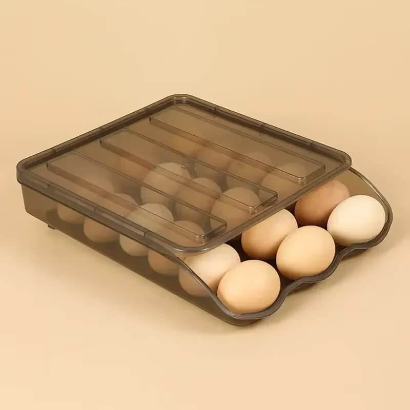 Organizador Empilhável para Ovos com armazenamento compacto, economizando espaço na sua geladeira ou bancada.