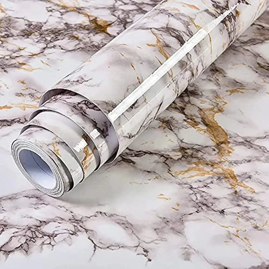 Papel de parede autoadesivo marmorizado com design moderno e chique para ambientes contemporâneos