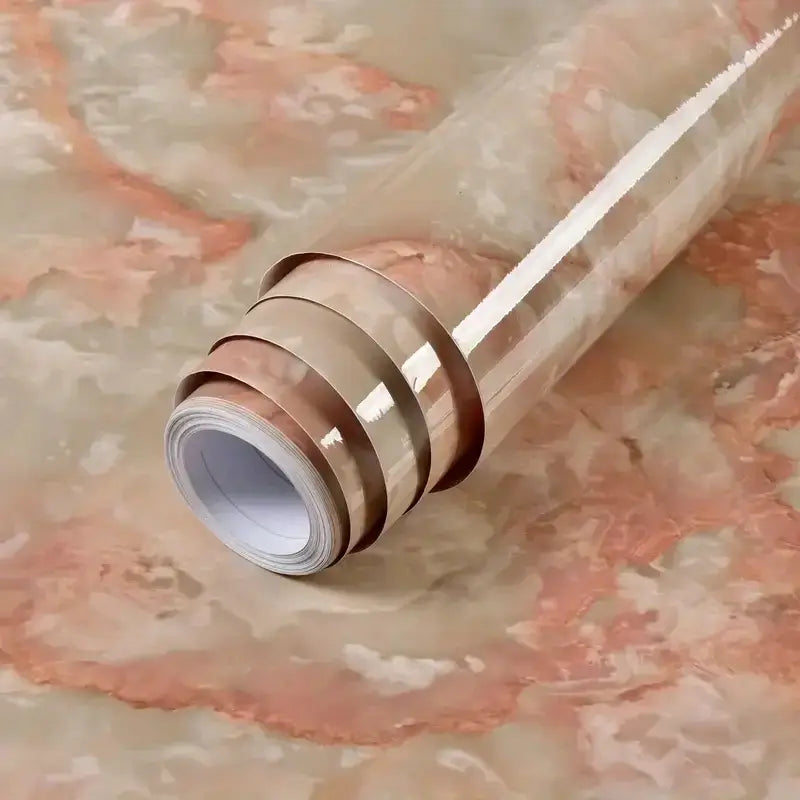 Papel de parede autoadesivo de mármore resistente a manchas, perfeito para áreas de uso intenso