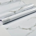 Papel de parede autocolante em mármore branco e cinza para decorar ambientes com delicadeza