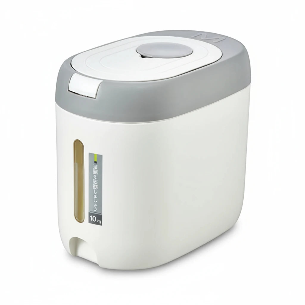 Porta Mantimentos de Cozinha para 10kg, fabricado em plástico de alta qualidade, perfeito para armazenar e preservar a qualidade dos seus alimentos.