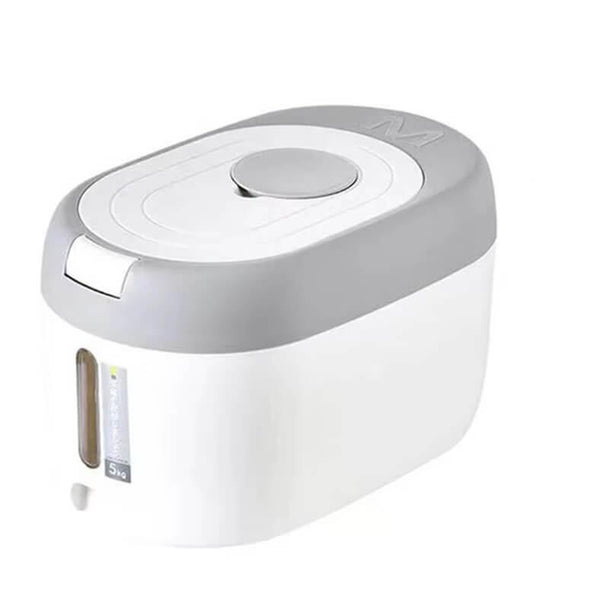 Porta Mantimentos de Cozinha para 5kg, com design compacto e moderno, ideal para manter arroz, cereais e grãos frescos e organizados.