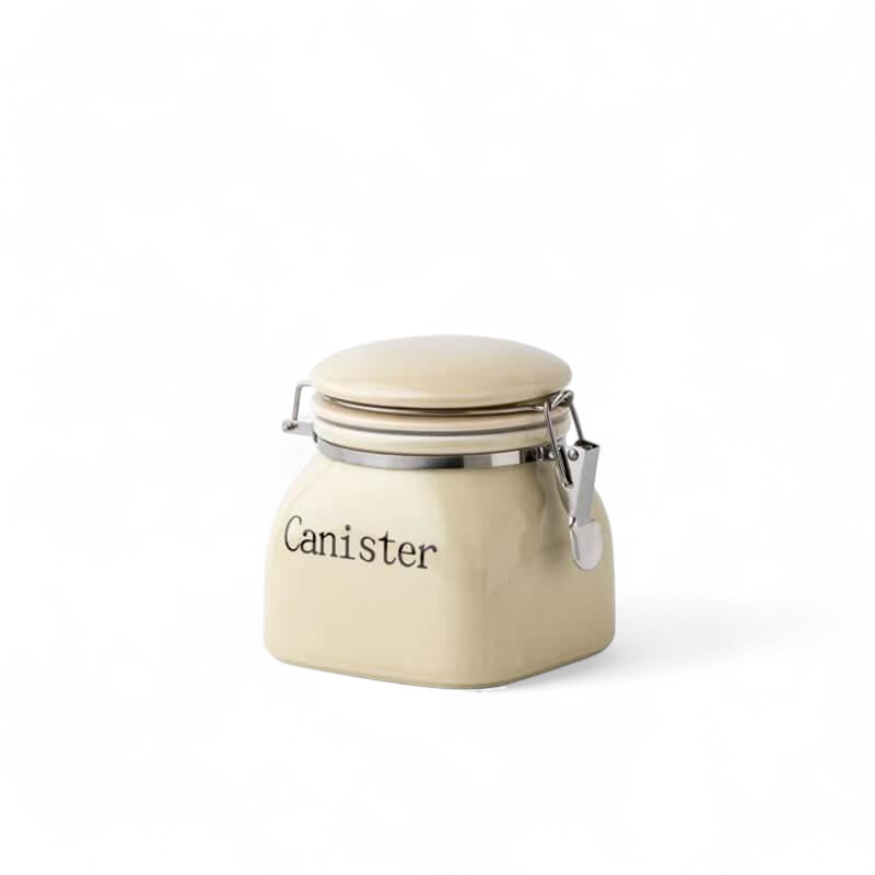 Pote de Cerâmica com Vedação Hermética de 1.5L, com espaço adicional para mais armazenamento.