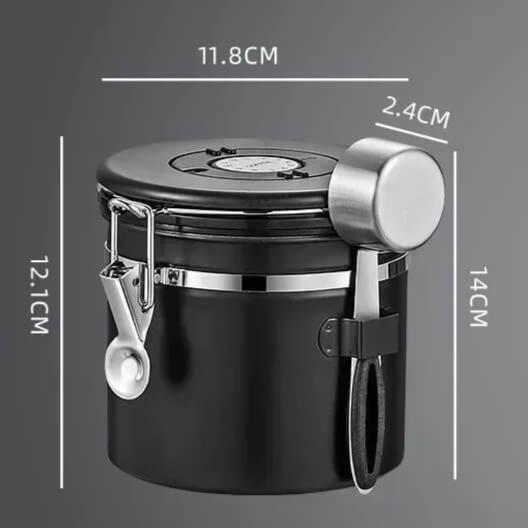Pote Hermético Gourmet disponível em branco, bege, prateado e preto para combinar com sua decoração.