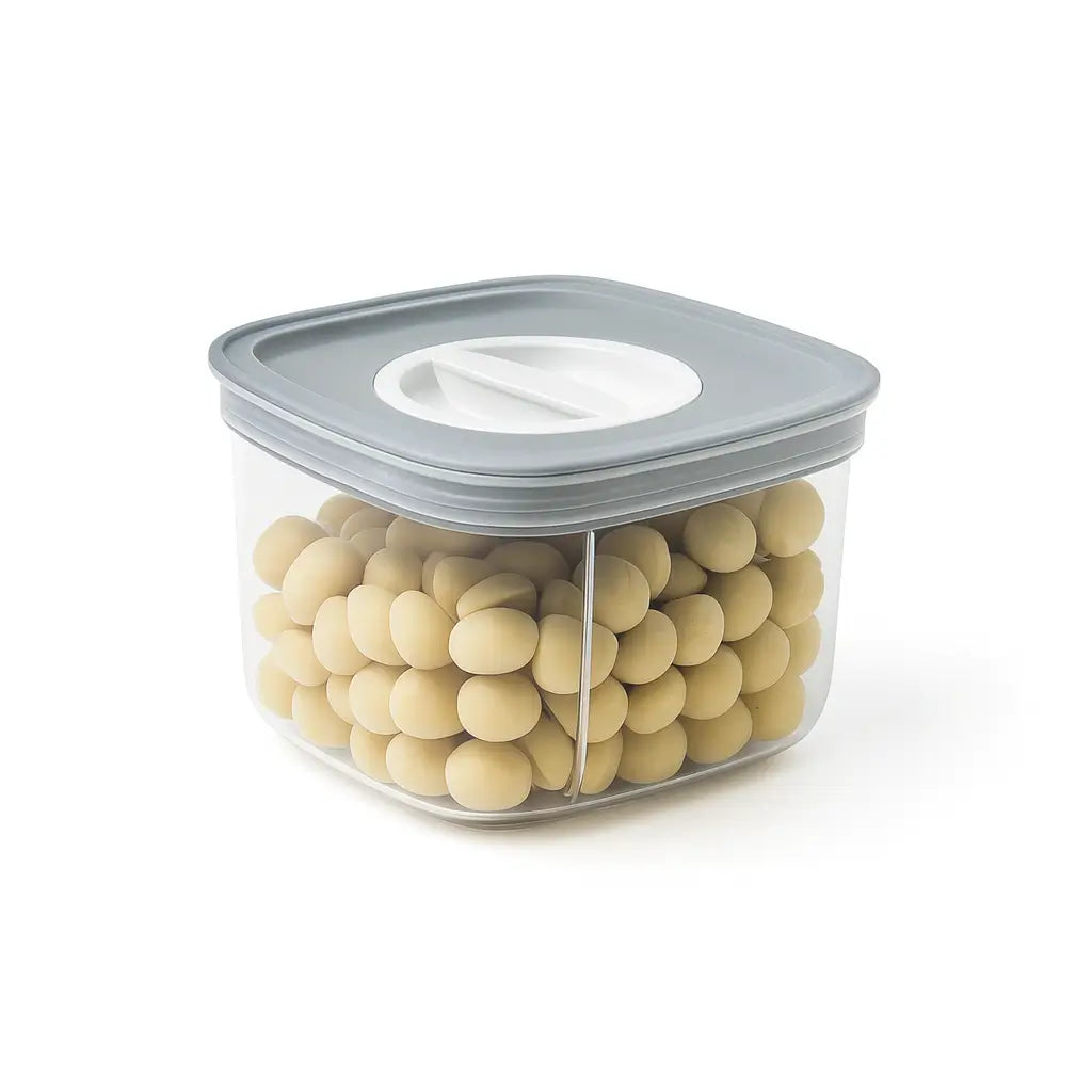 Pote Hermético Transparente utilizado para armazenar grãos, lanches e temperos com versatilidade.
