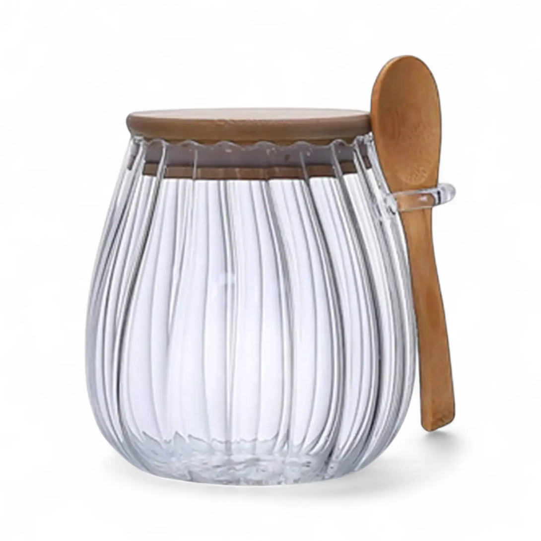 Pote de Vidro Hermético Multifuncional adicionando elegância e organização à cozinha.
