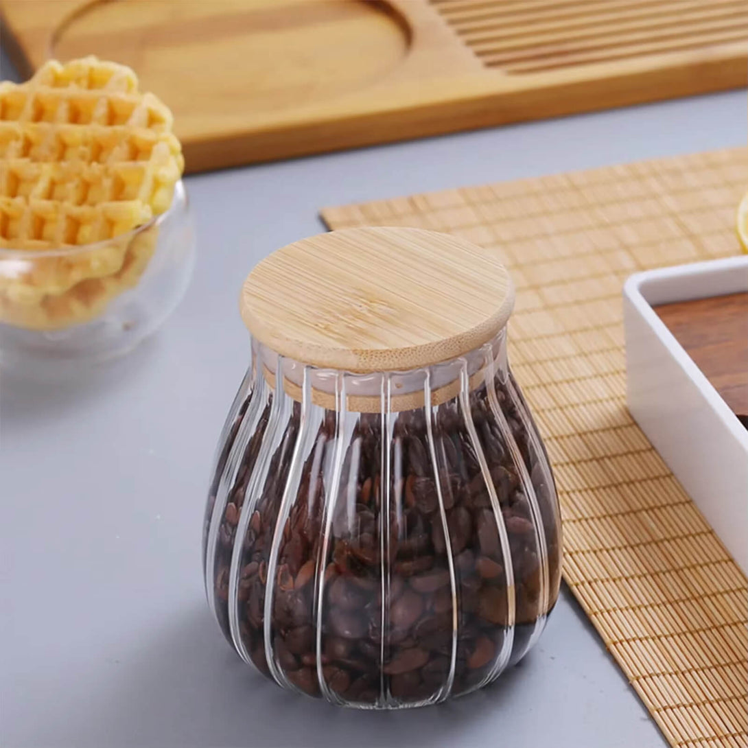 Pote de Vidro Hermético Multifuncional para organização prática e elegante da cozinha.