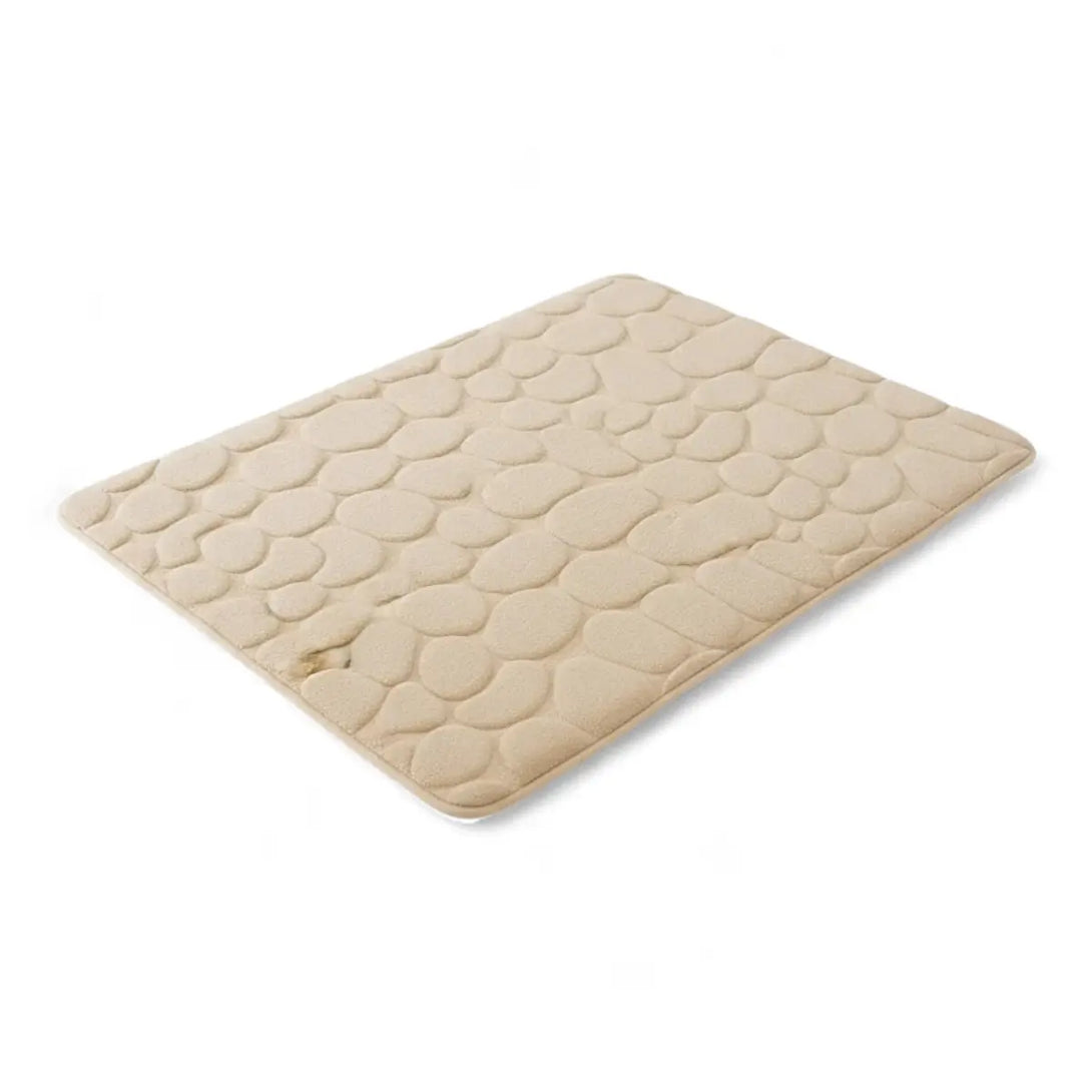 Tapete de banheiro 3D texturizado altamente absorvente, mantendo o piso seco e seguro