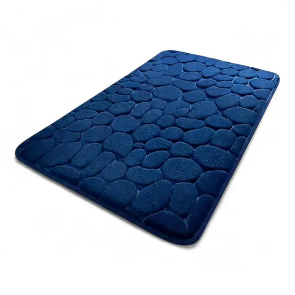 Tapete de banheiro 3D texturizado antiderrapante para maior segurança e conforto ao sair do banho