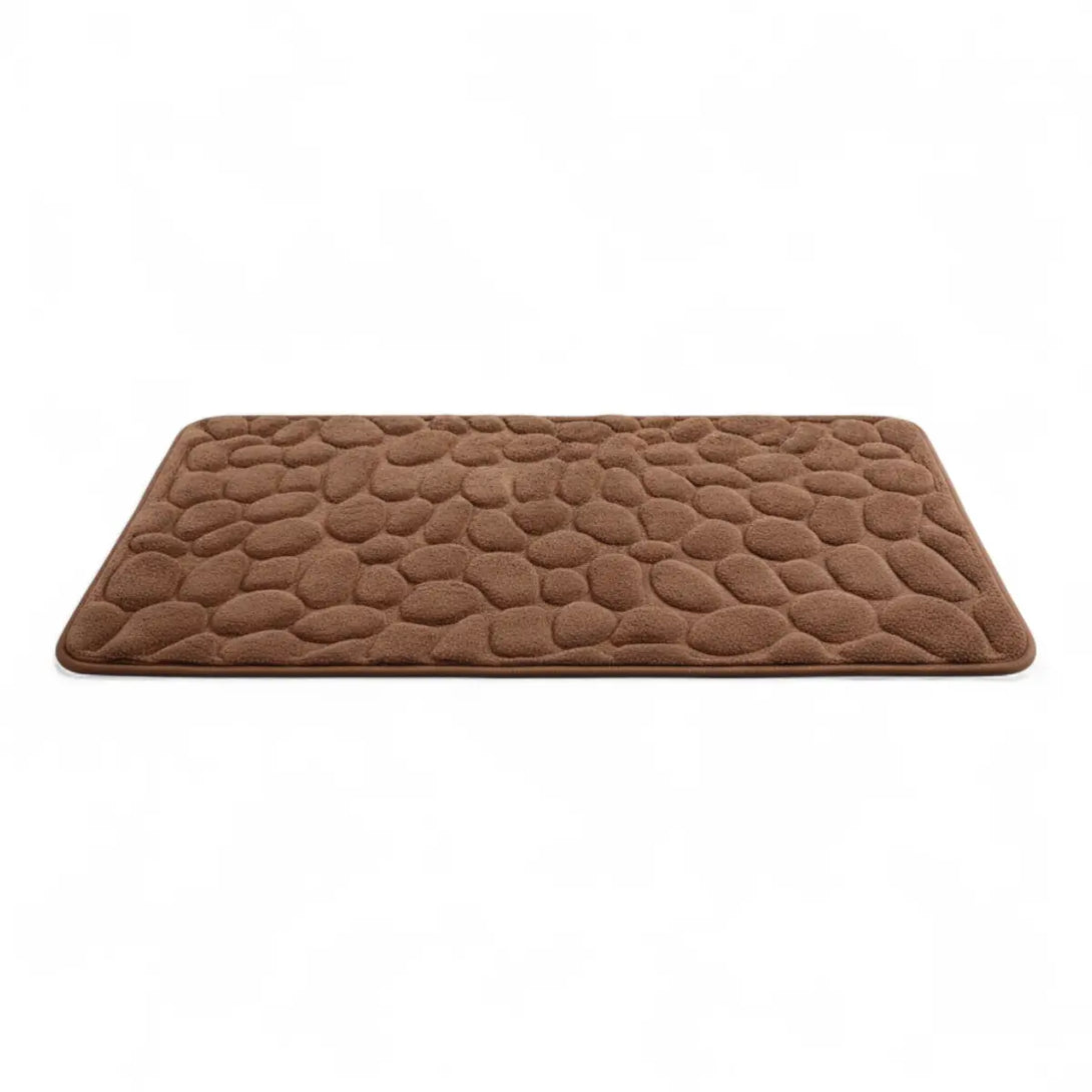 Tapete de banheiro 3D texturizado de toque suave, garantindo conforto e elegância ao ambiente