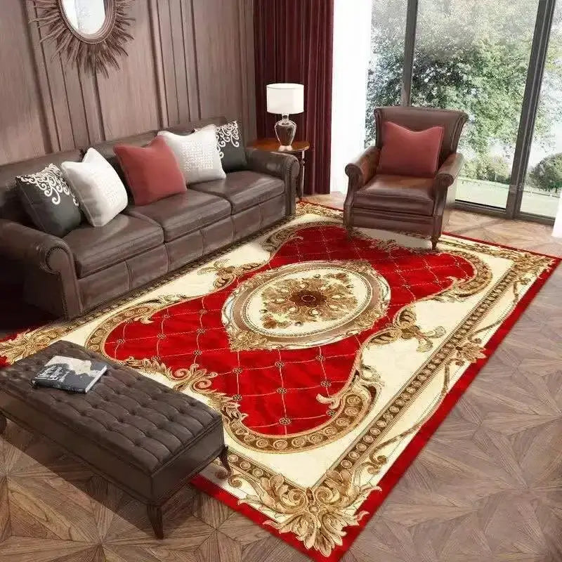 Decoração clássica e elegante com o Tapete Europeu como peça central.