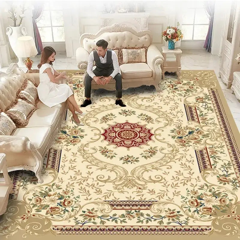 Toque de luxo na decoração com o Tapete Europeu como peça principal.
