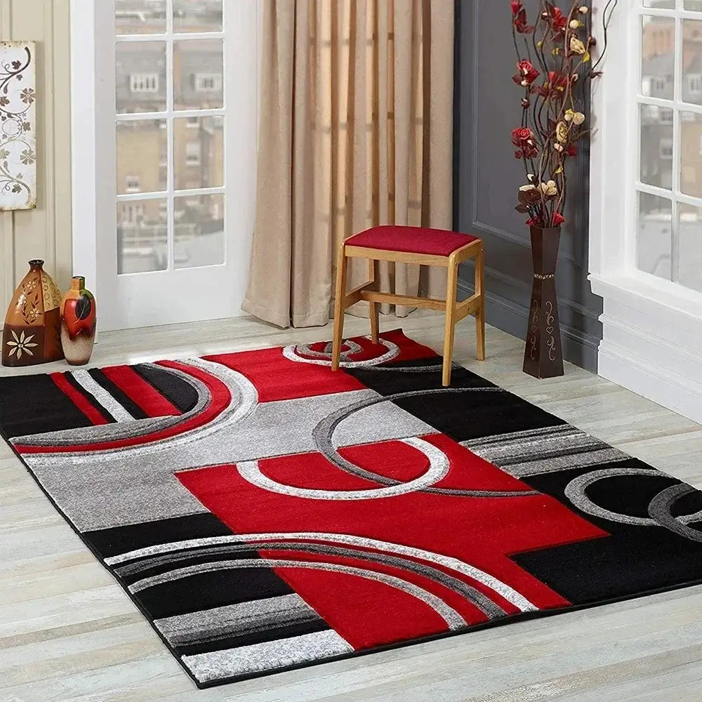 Ambiente sofisticado com o Tapete Geométrico Nórdico, perfeito para decorações elegantes.
