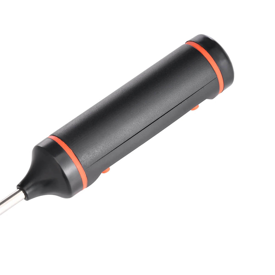 Termômetro digital para cozinha com design ergonômico, fácil de manusear.